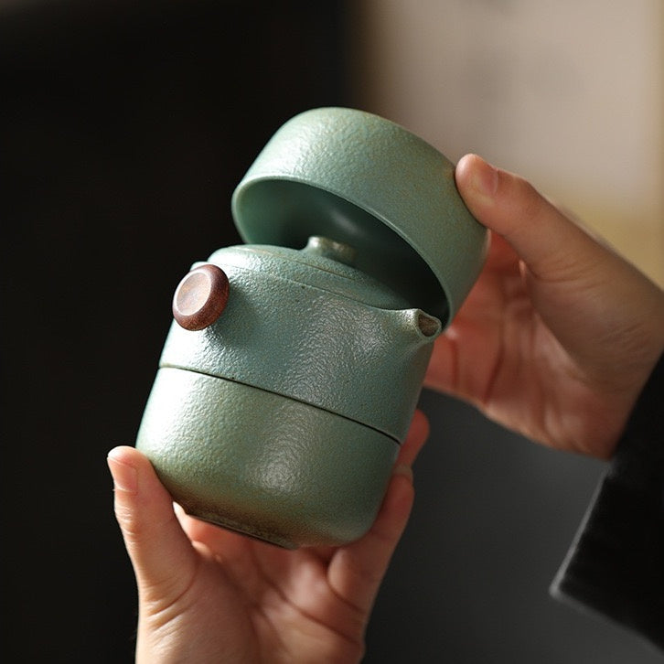 Two-Cup Travel Teapot Set