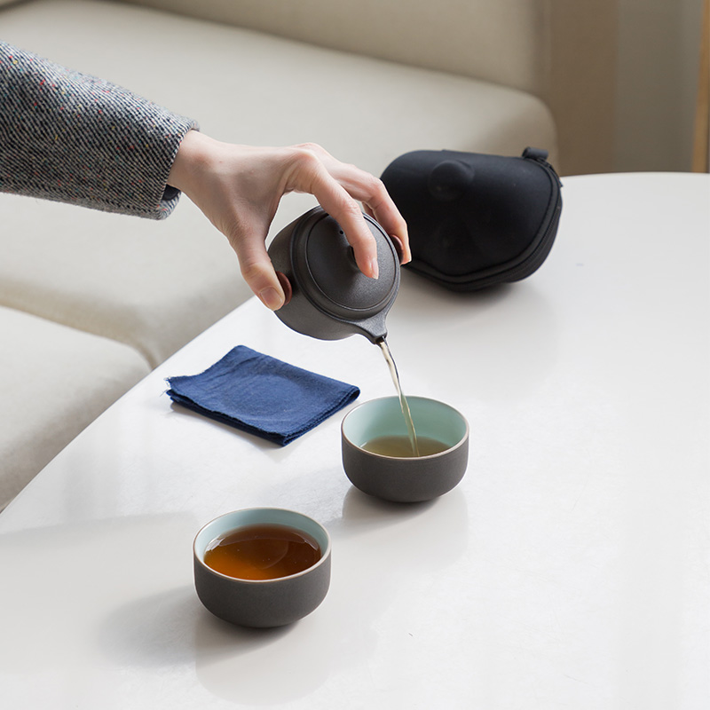 Two-Cup Travel Teapot Set