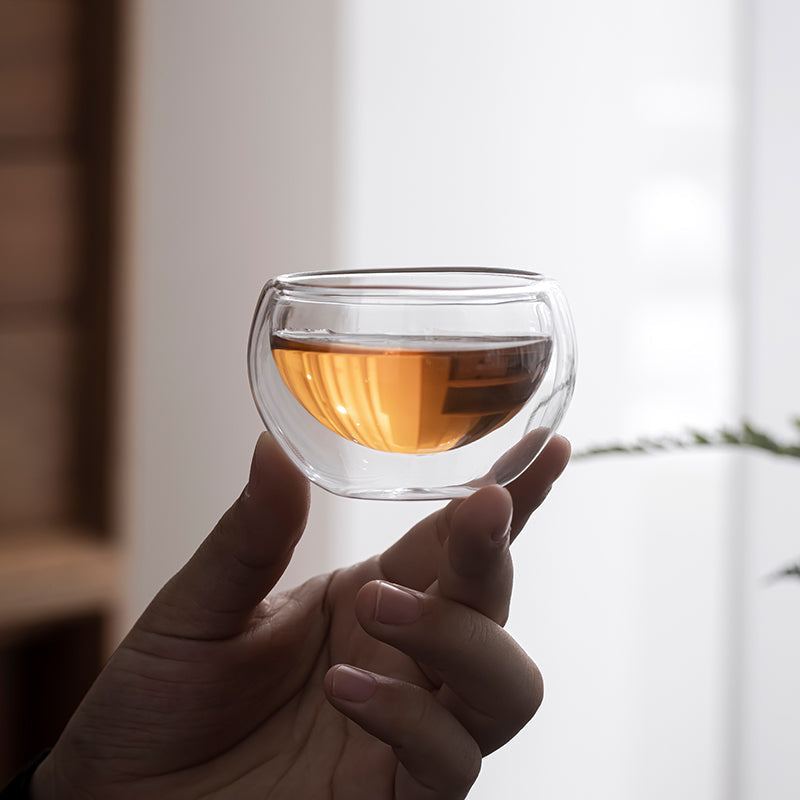 Double-Walled Glass Tea Cups – 6 Cups per Set