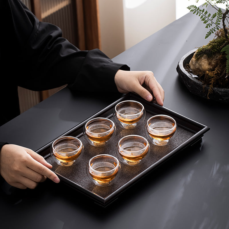 Double-Walled Glass Tea Cups – 6 Cups per Set