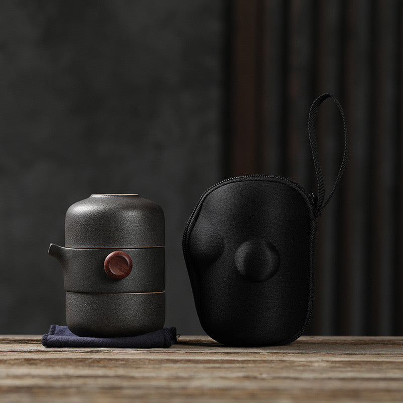 Two-Cup Travel Teapot Set