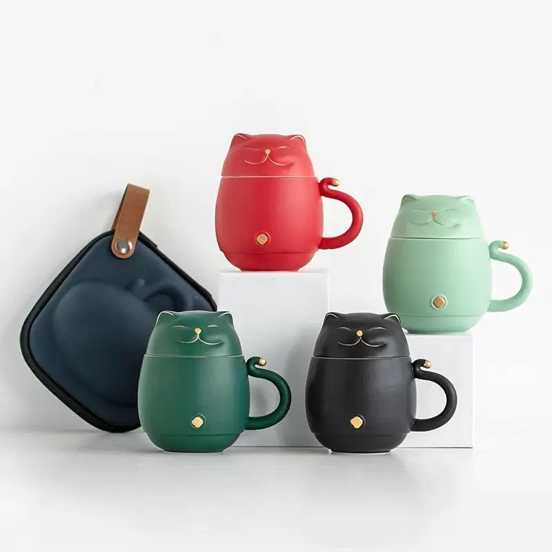 Cat Cup Nested Infuser Mug