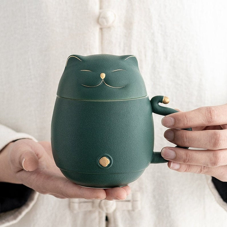 Cat Cup Nested Infuser Mug
